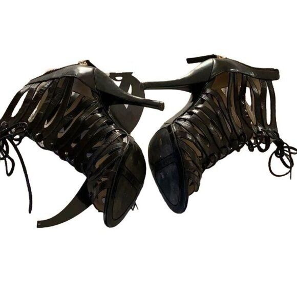 Nine West Kenzie Black‎ Strappy Sandals Sz 6 - Picture 3 of 8